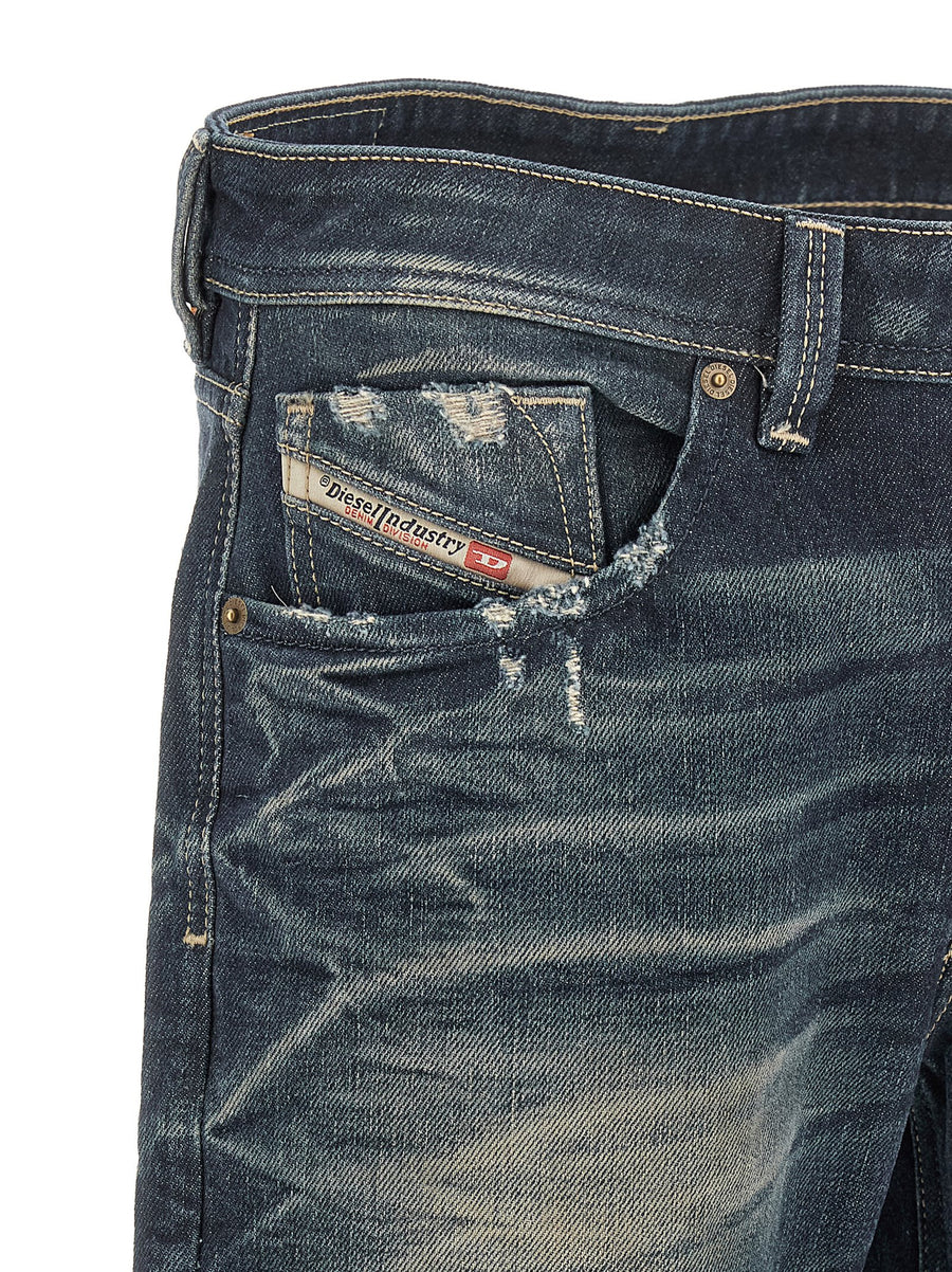 Diesel 1985 Larkee Straight Leg Blue Denim Jeans For Men