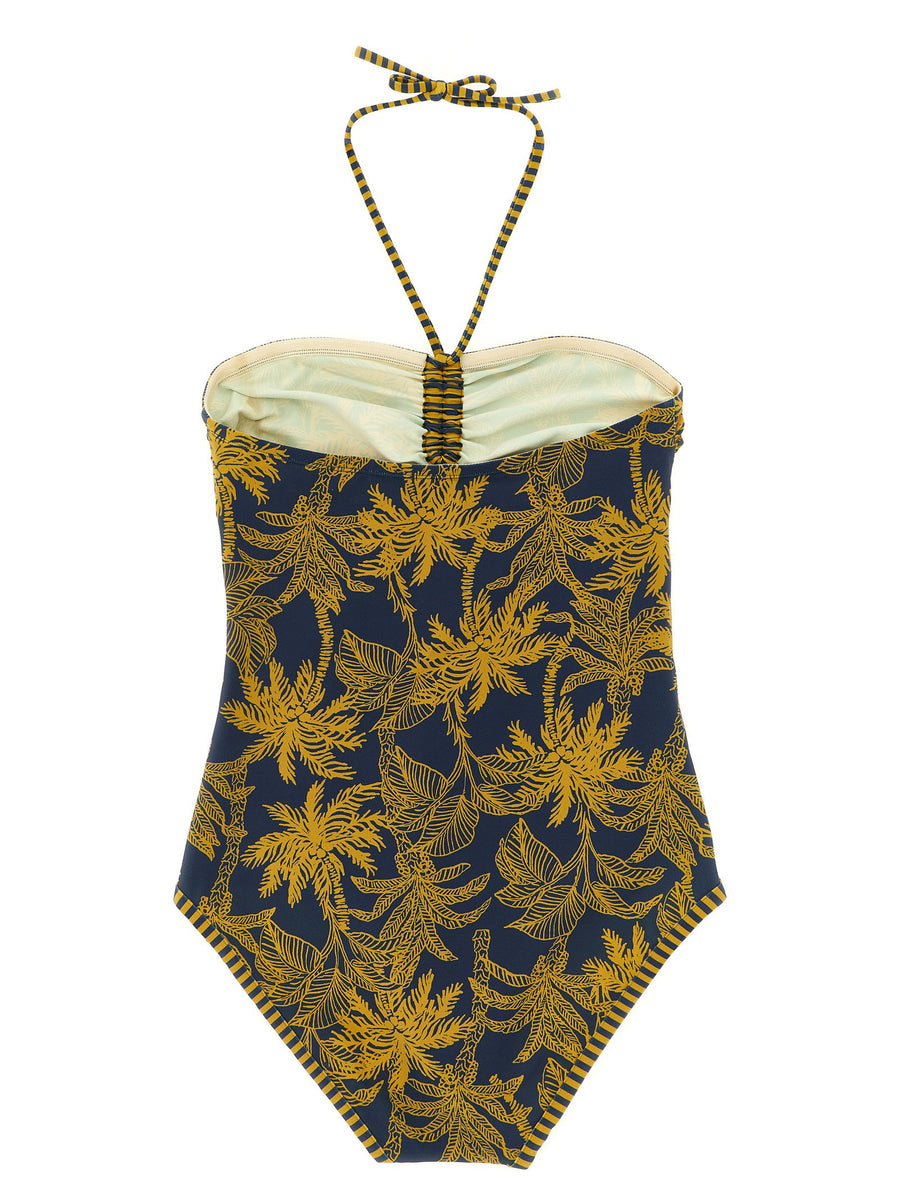 Eres Ailleurs Luxurious One Piece Swimsuit with Peau Douce Fabric and Voyage Ocean Print for Women