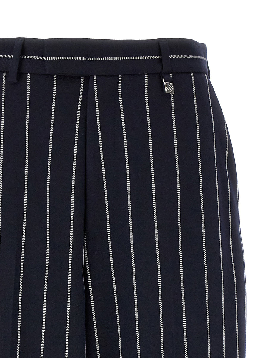 Giuseppe Di Morabito Striped Trousers Blue With Stretch Tailored Workwear For Women