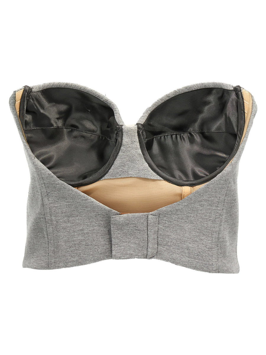 Giuseppe Di Morabito Cropped Bustier Top for Fashion Forward Women Built In Support Tailored Sweetheart Neckline