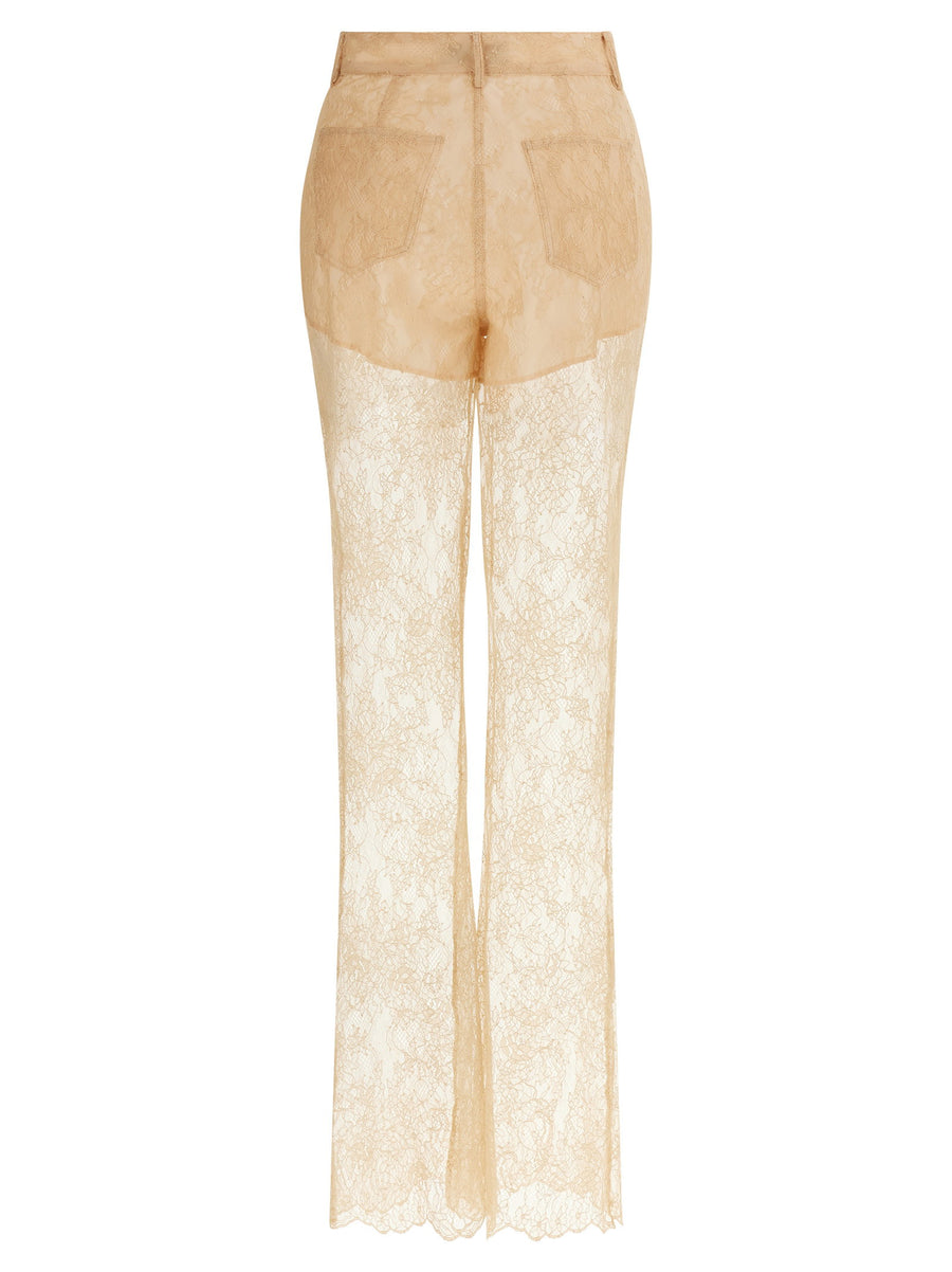 Giuseppe Di Morabito Lace Trousers For Women Luxurious Flared Silhouette Versatile Day To Evening SS26