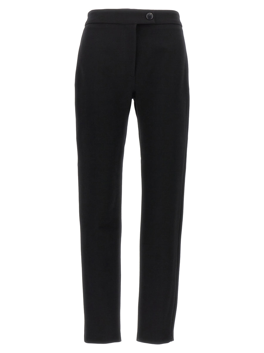 Ferragamo Stretch Pants For Women Polished Tailored Wool Trousers With Skinny Leg Versatile Office To Evening