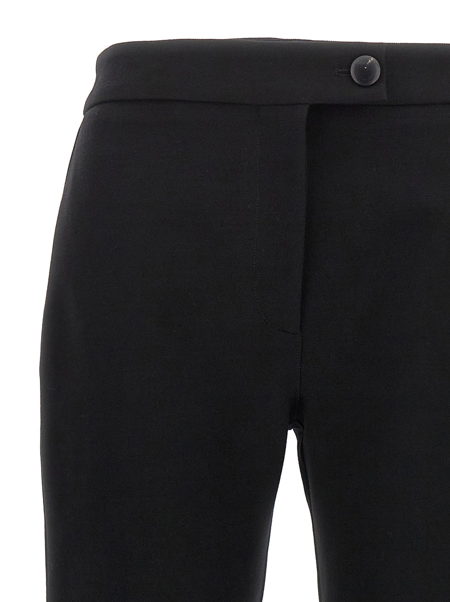 Ferragamo Stretch Pants For Women Polished Tailored Wool Trousers With Skinny Leg Versatile Office To Evening
