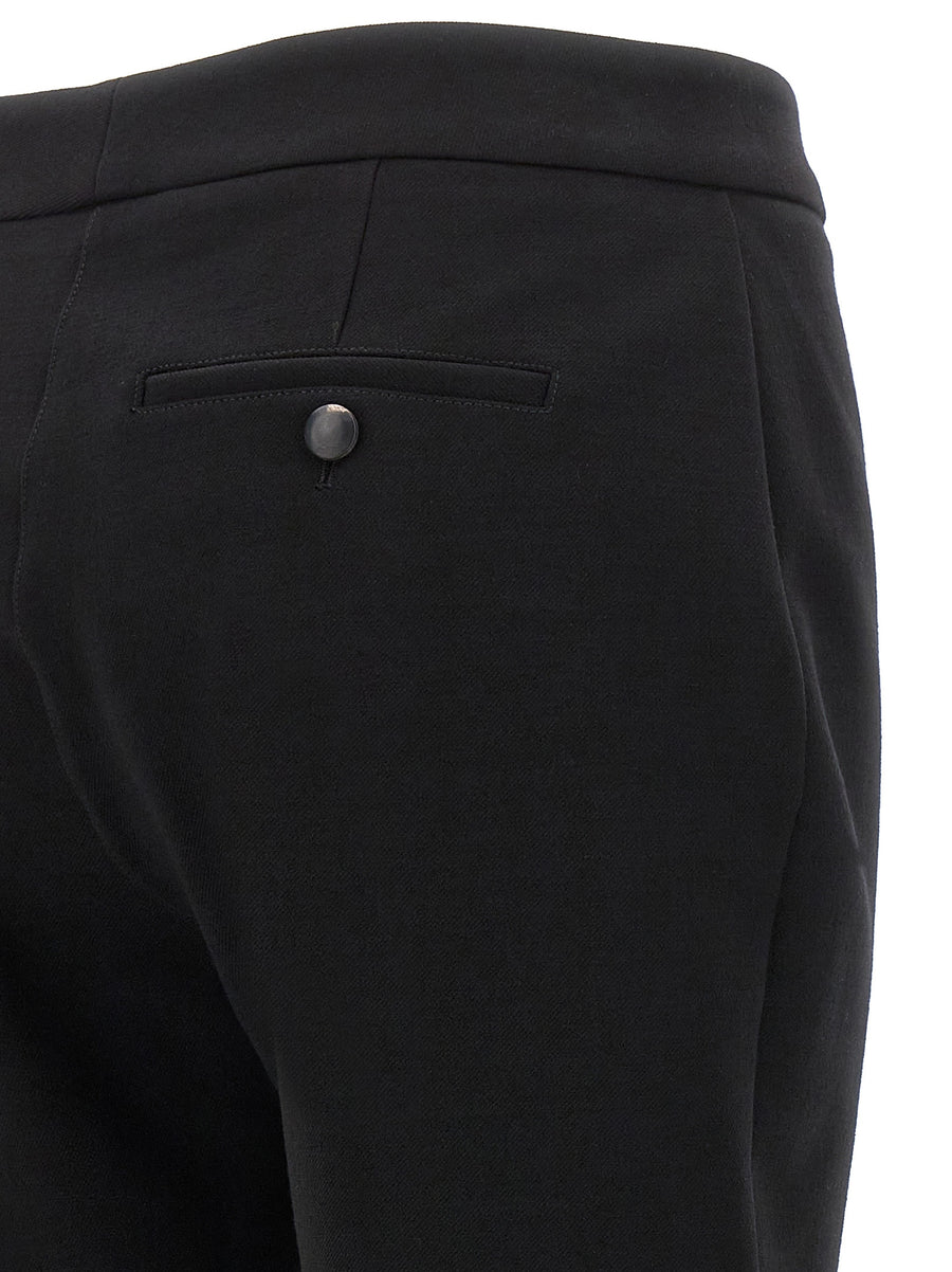 Ferragamo Stretch Pants For Women Polished Tailored Wool Trousers With Skinny Leg Versatile Office To Evening