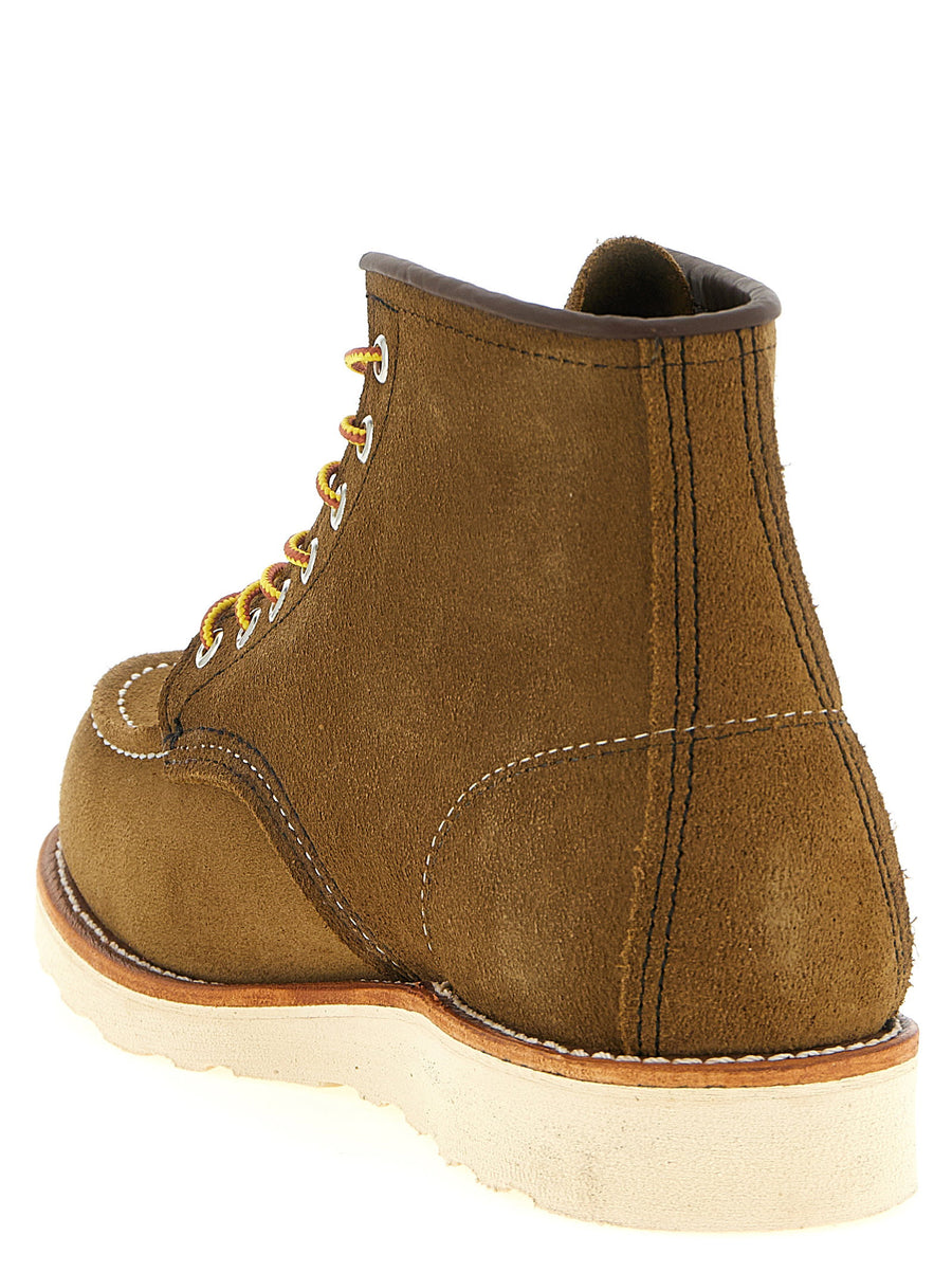 Red Wing Shoes Classic Moc Toe Heritage 8881 Green Leather Unisex Ankle Boots