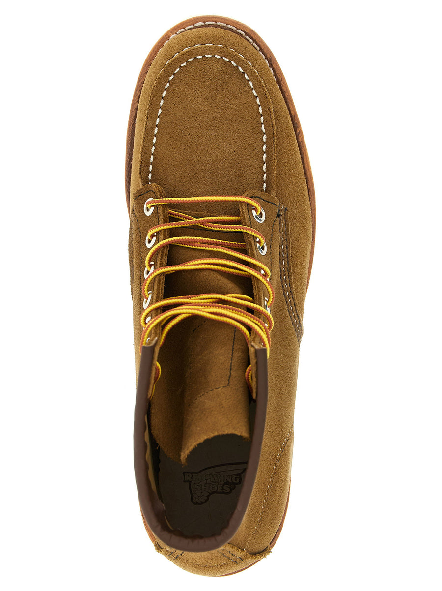 Red Wing Shoes Classic Moc Toe Heritage 8881 Green Leather Unisex Ankle Boots
