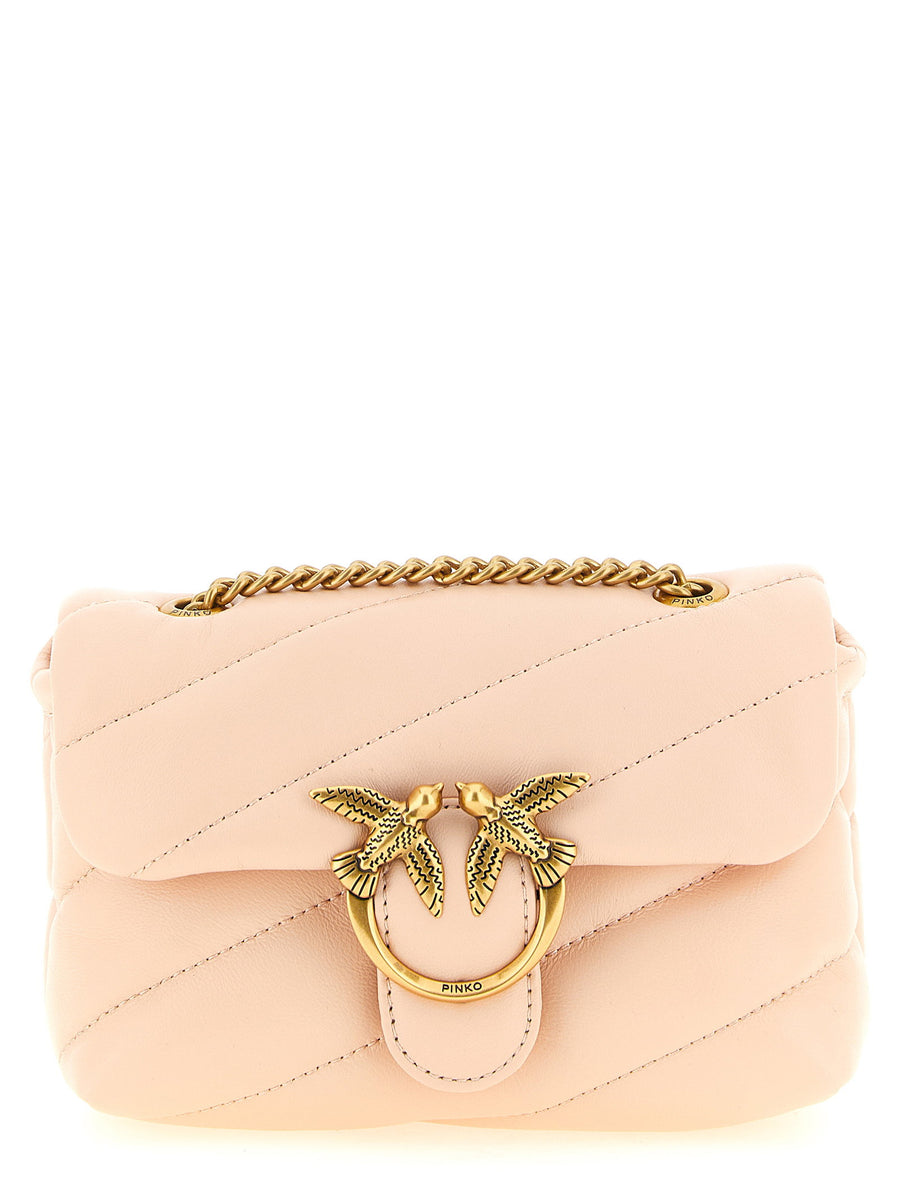 Pinko Love Bag Puff Crossbody Lambskin Quilted With Love Birds Buckle