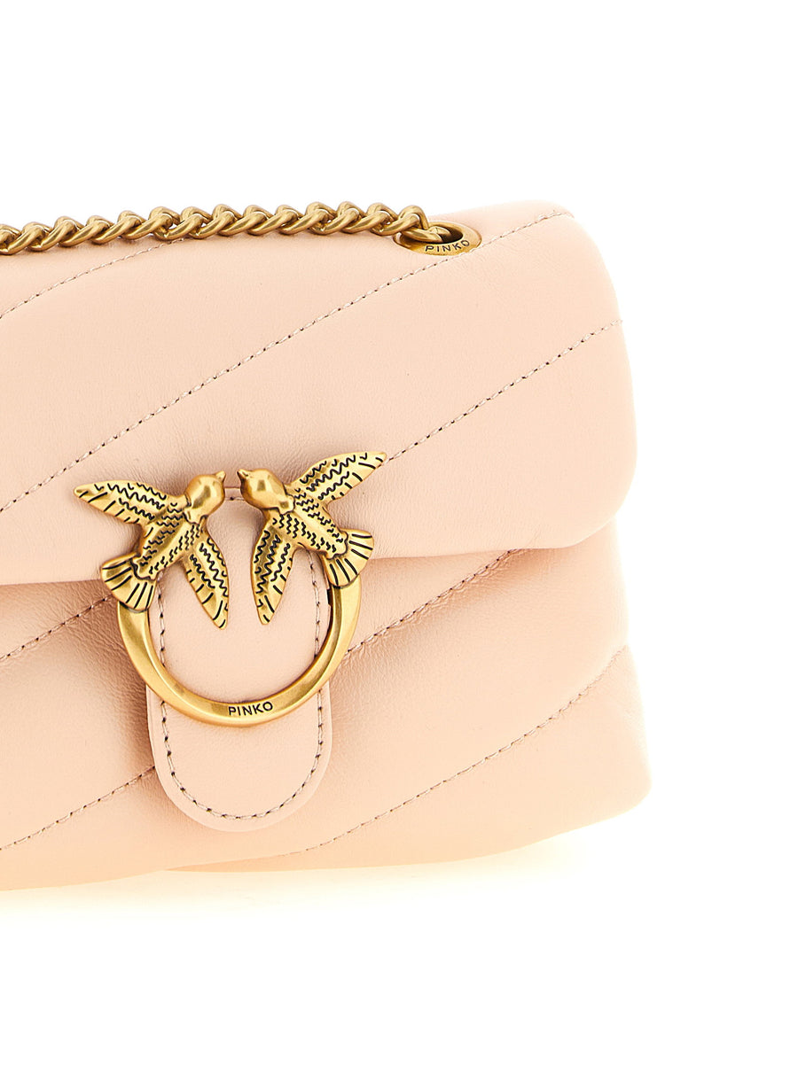 Pinko Love Bag Puff Crossbody Lambskin Quilted With Love Birds Buckle