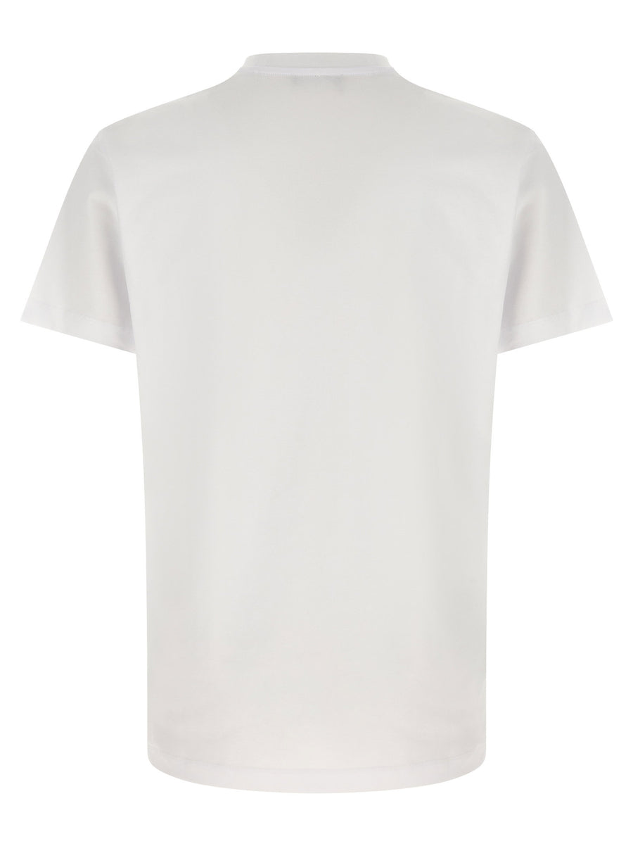 Versace Logo T Shirt For Men Premium 100 Percent Cotton White With Embroidered Front Logo