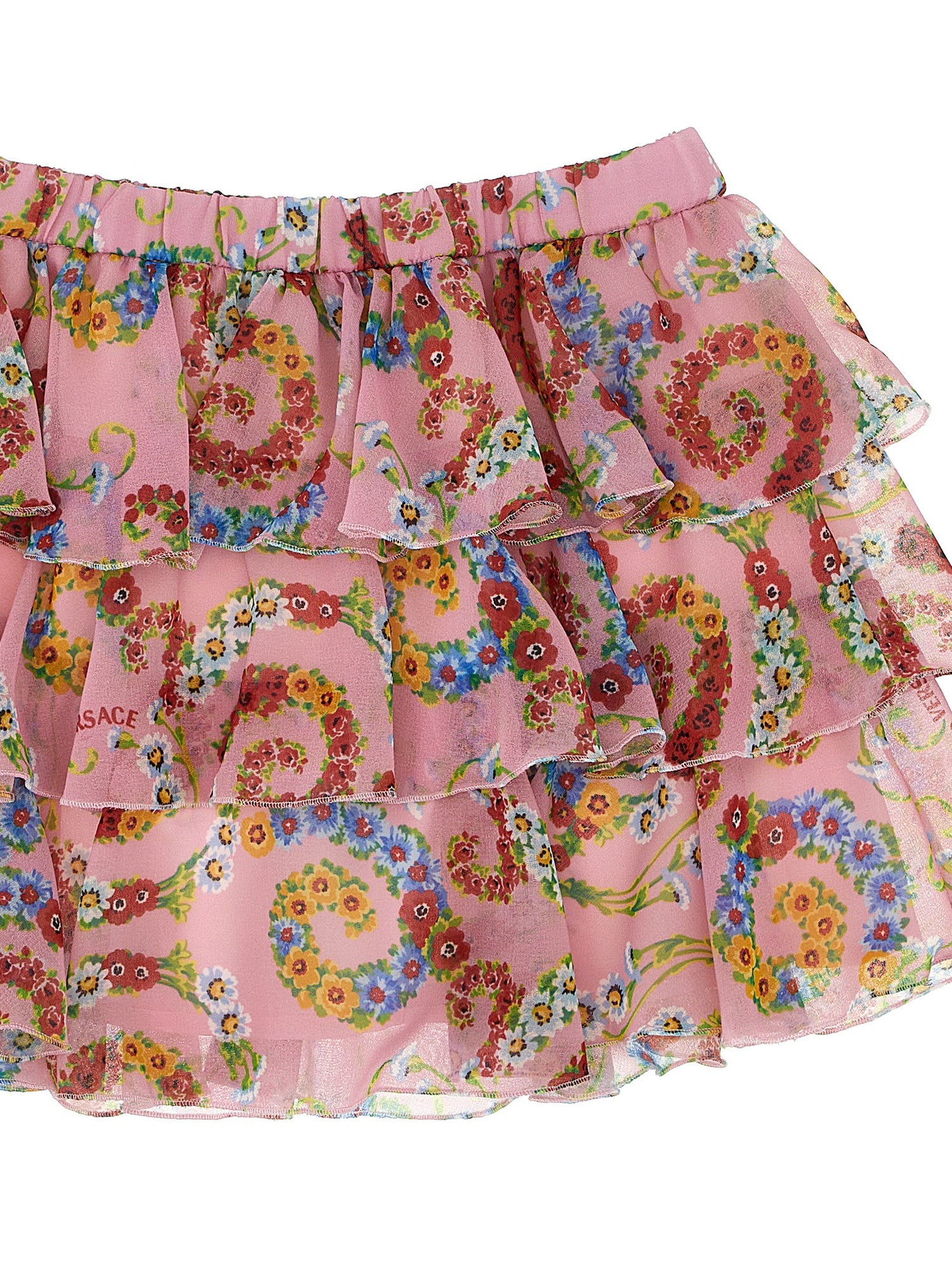 Versace Kids Geo Poly Barocco Flower Skirt