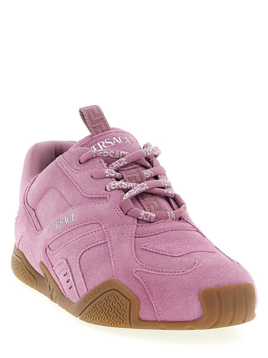 Versace Galaxia Sneakers for Women Luxury Calfskin Pink Greca Sole Statement Versatile
