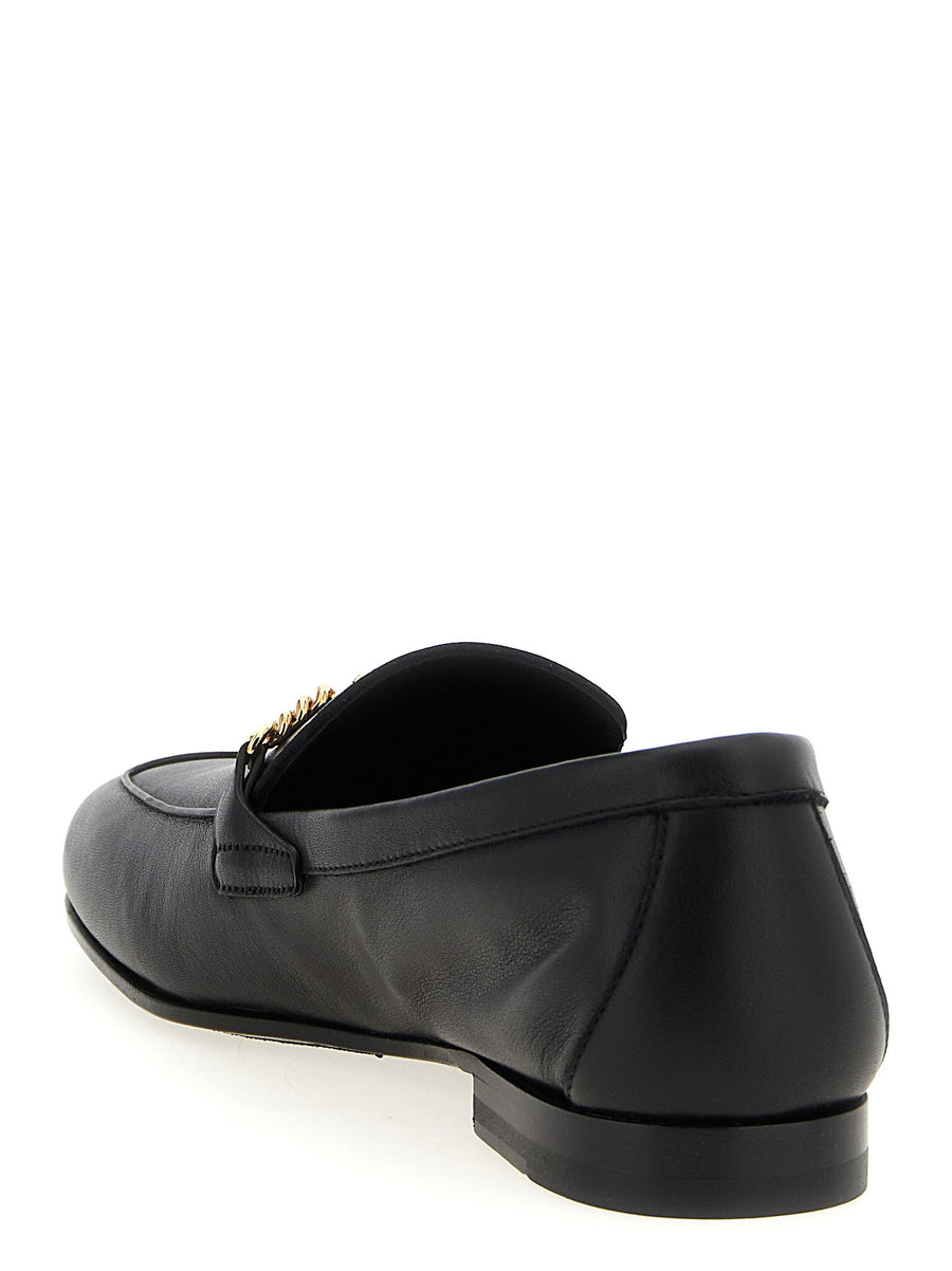 Versace Medusa Slippers For Men Luxury Indoor Calfskin Leather Slip On Comfort Signature Chain Detail