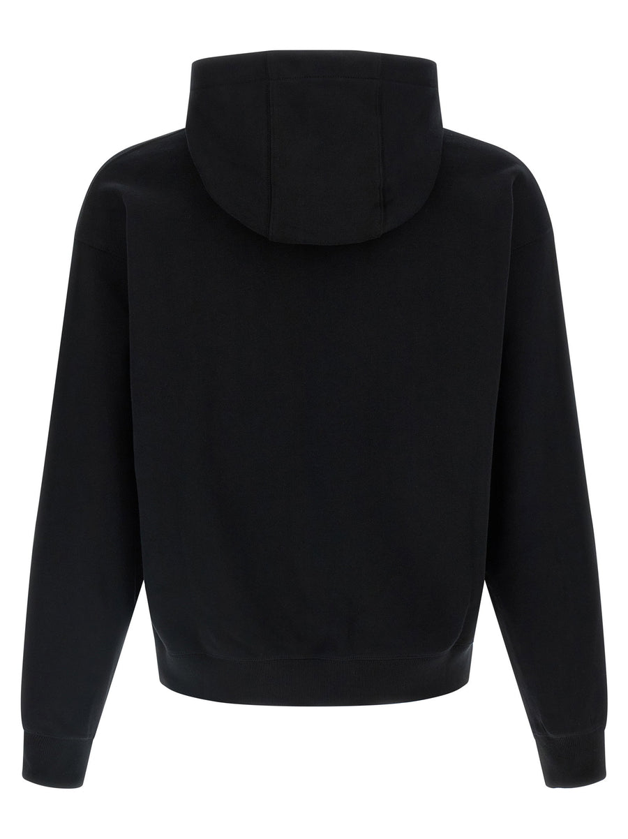 Versace Medusa Patch Hoodie Black 100% Cotton For Men Kangaroo Pocket