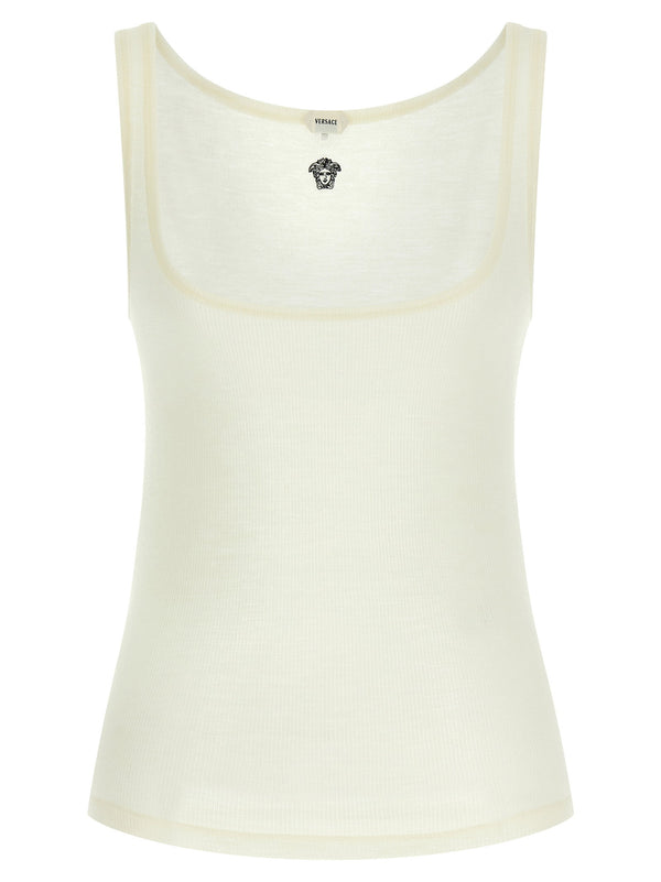 Versace La Medusa Embroidery Top