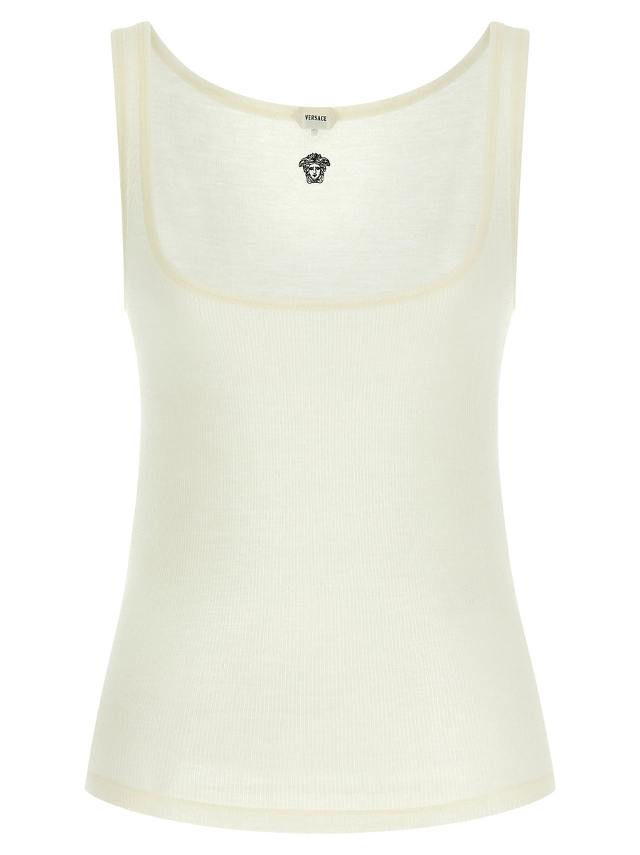 Versace La Medusa Embroidery Top