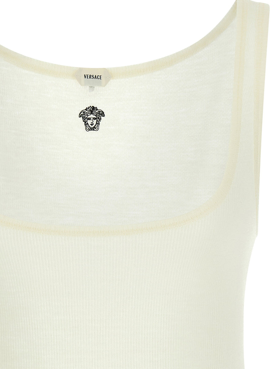 Versace La Medusa Embroidery Top