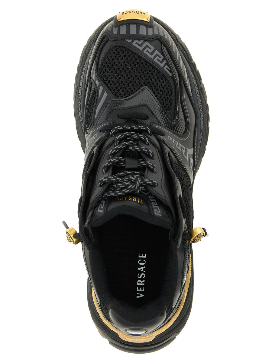 Versace Mesh And Leather Sneakers