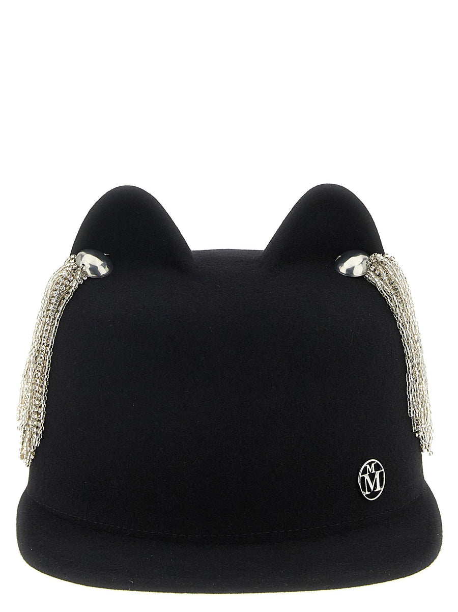 Maison Michel Jamie Hat With Crystals