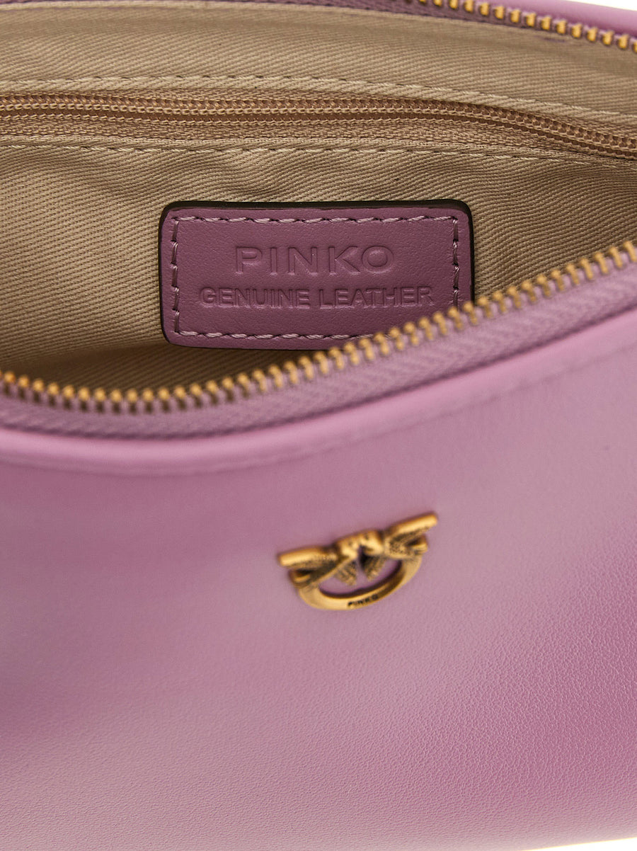 Pinko Half Moon Mini Crossbody Bag For Women Chic Compact Design With Top Zip Closure