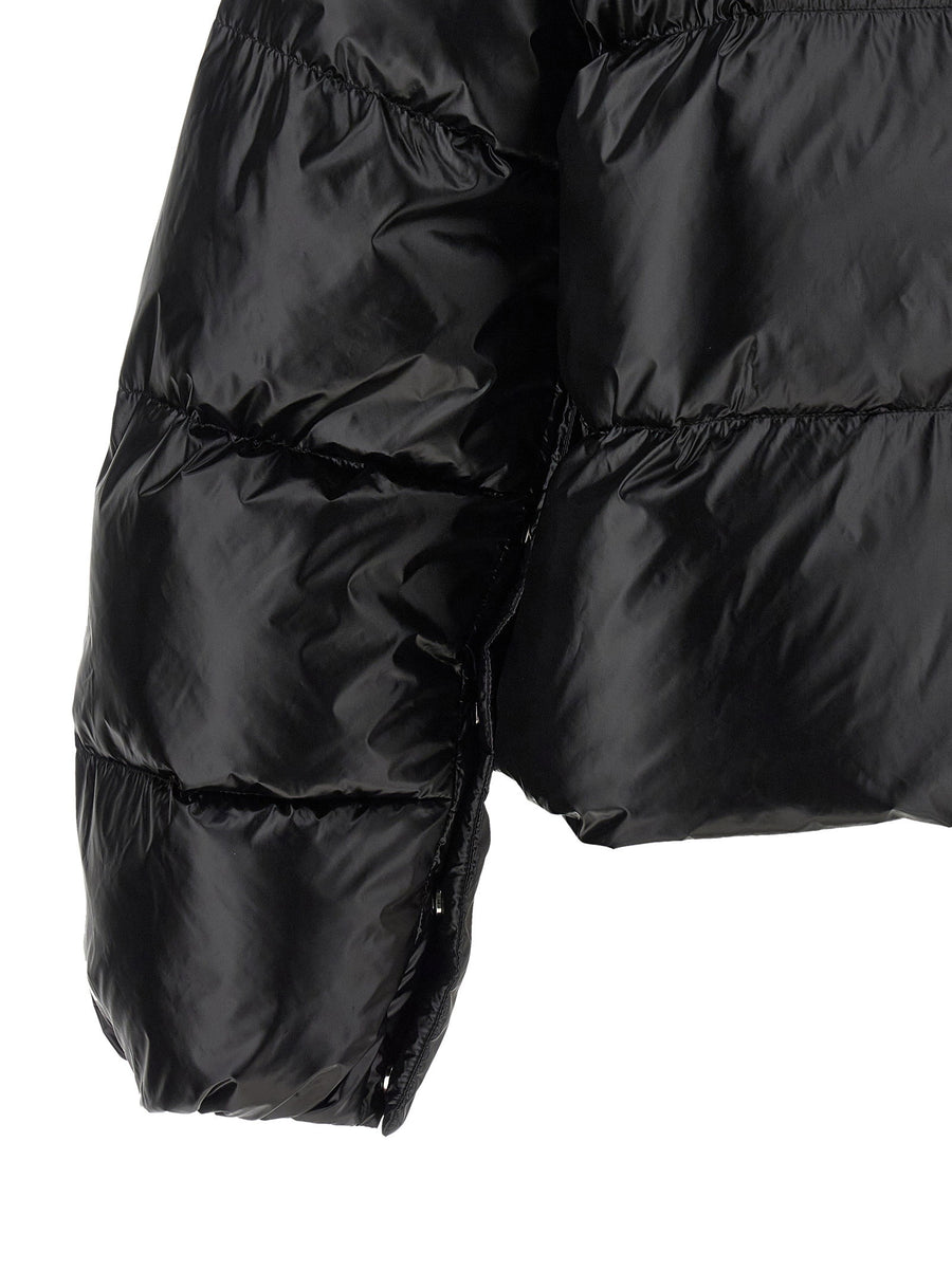 Pinko Impasto Down Jacket For Women Black With Semi Gloss Technical Fabric