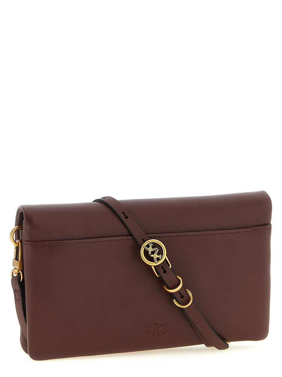 Pinko Love Click Soft Horizontal Mini Clutch Luxury Lamb Leather Evening Bag for Women Day-to-Night Versatility