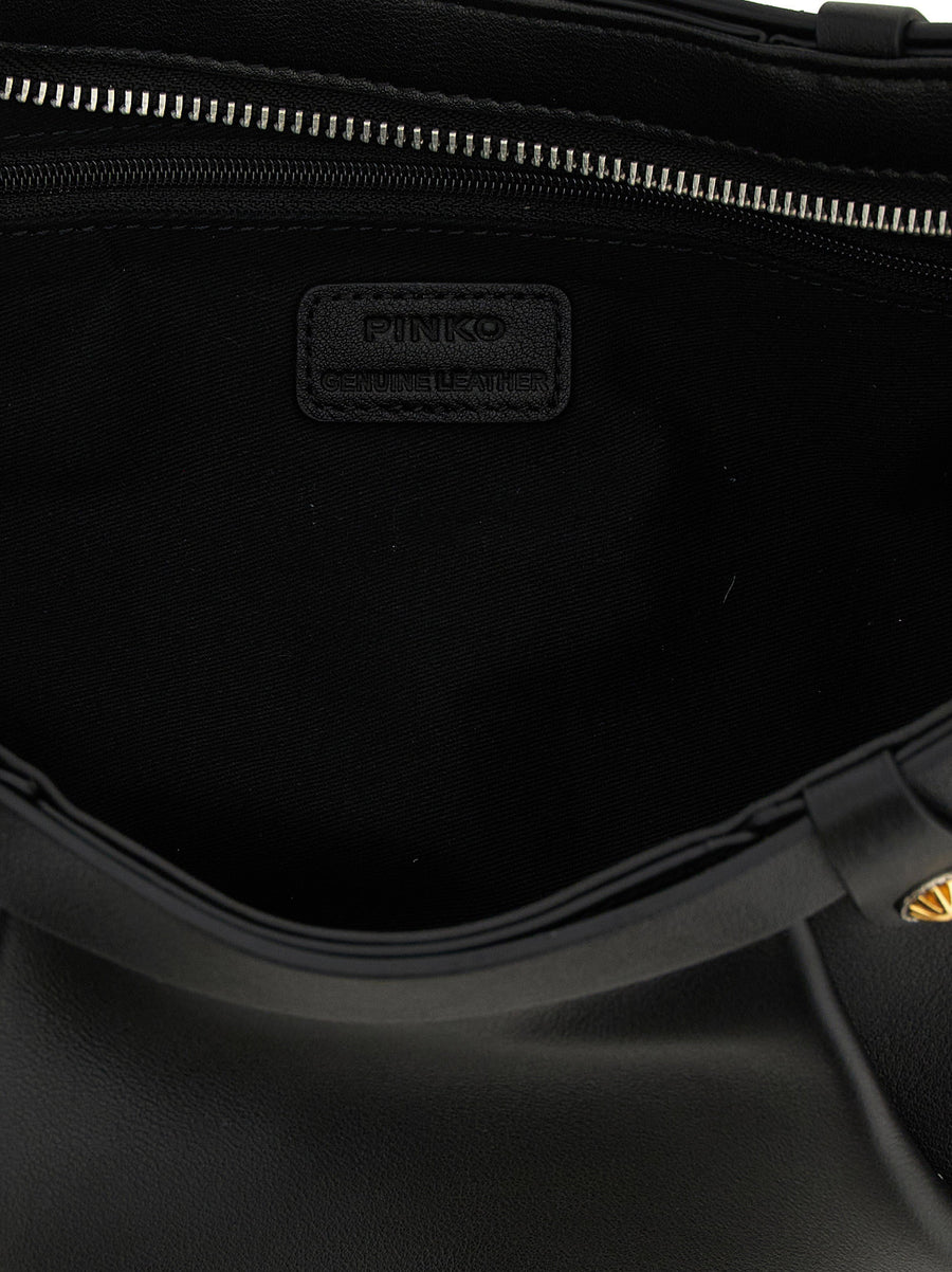 Pinko Pocket Body Large Shoulder Bag for Women Versatile Carryall with Arched Hobo Silhouette