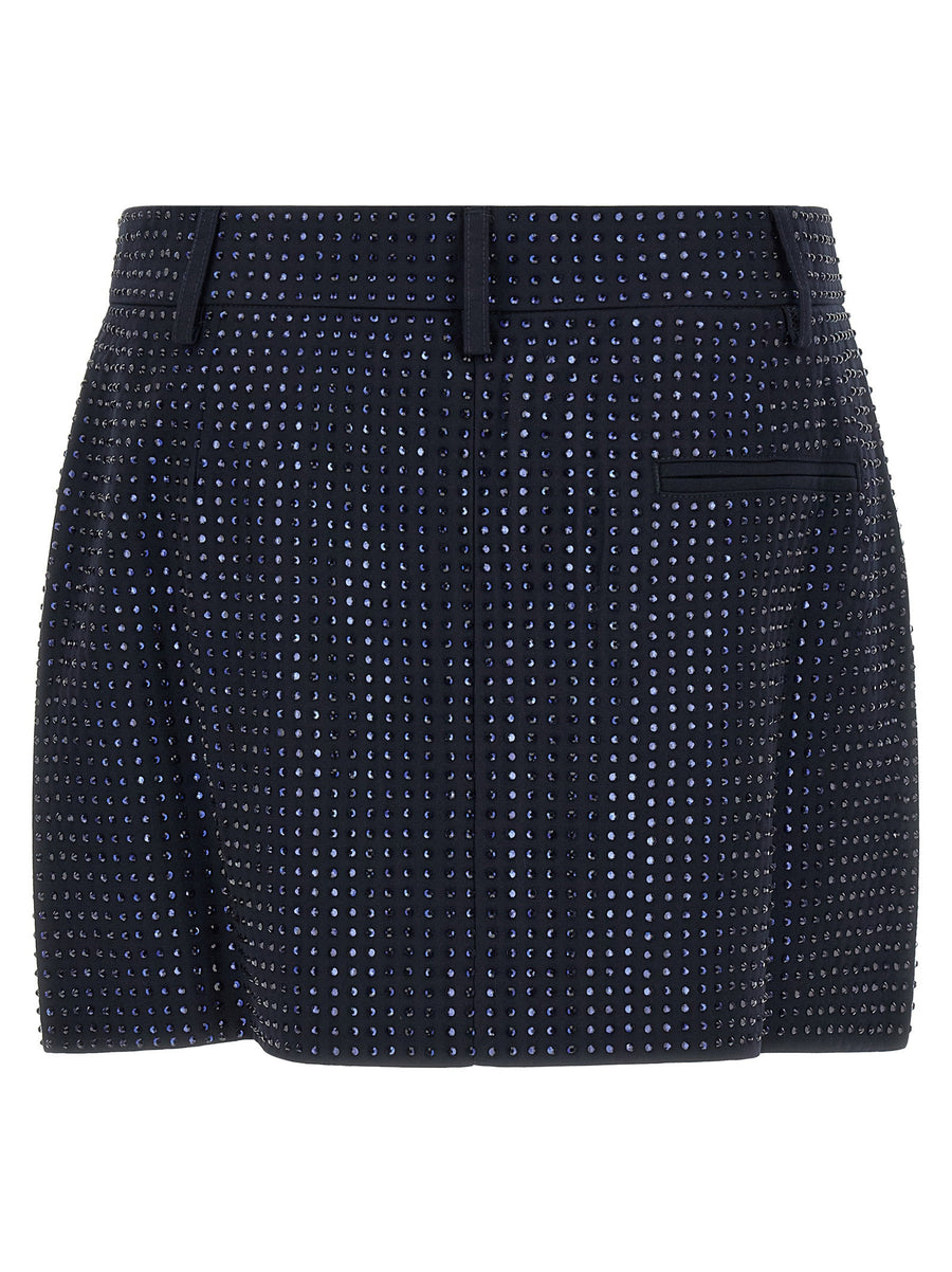 Pinko Soave Skirt With Rhinestones