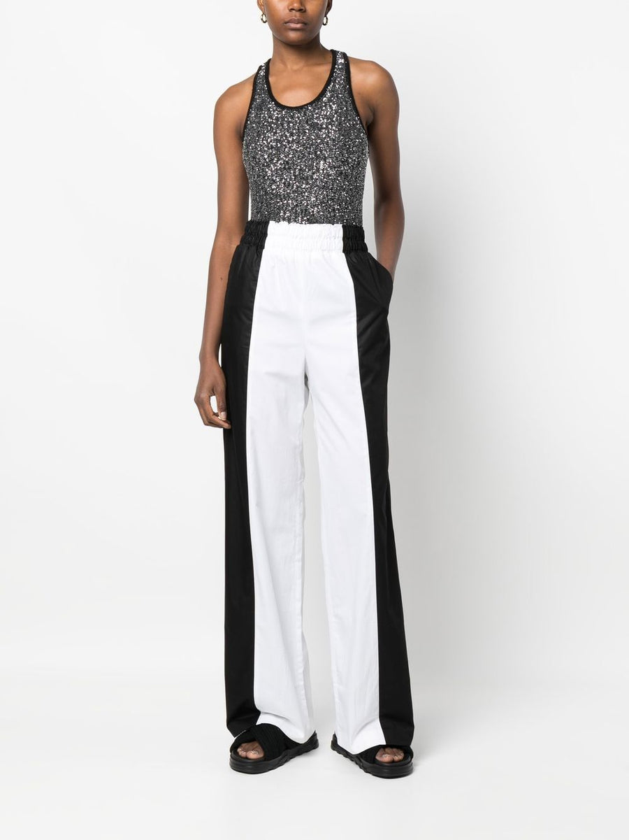 Fabiana Filippi Sequin Tank Top For Women Luxury Knit Sparkle In Gunmetal Grey Everyday Elevation
