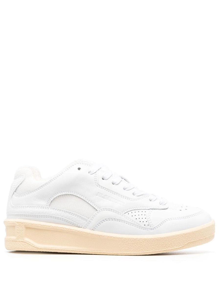 Jil Sander Sneakers for Women Debossed Logo Calf Leather Upper with Inserts Luxurious Minimalist Style