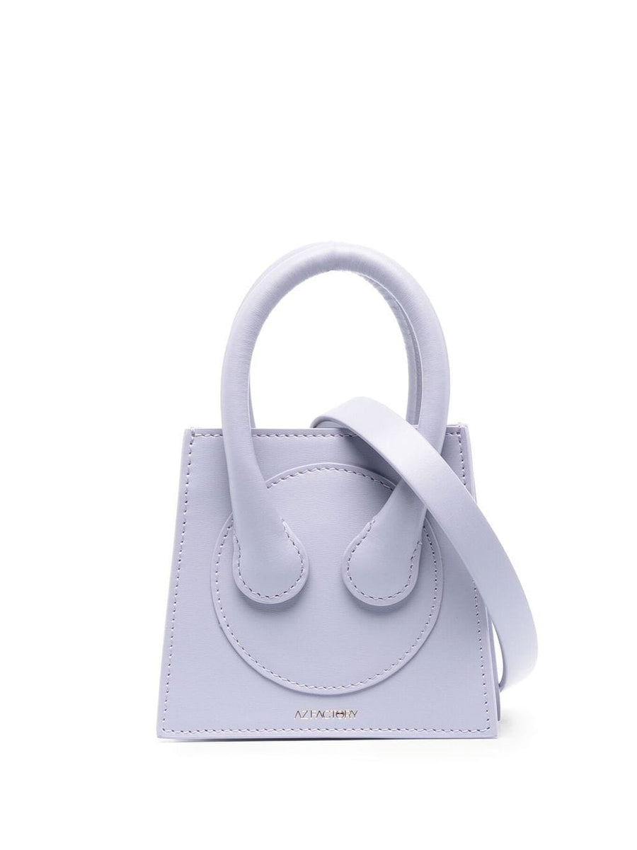 Az Factory By Ester Manas Cake Mini Tote Bag Lilac Calf Leather For Women With Detachable Strap And Circular Handles