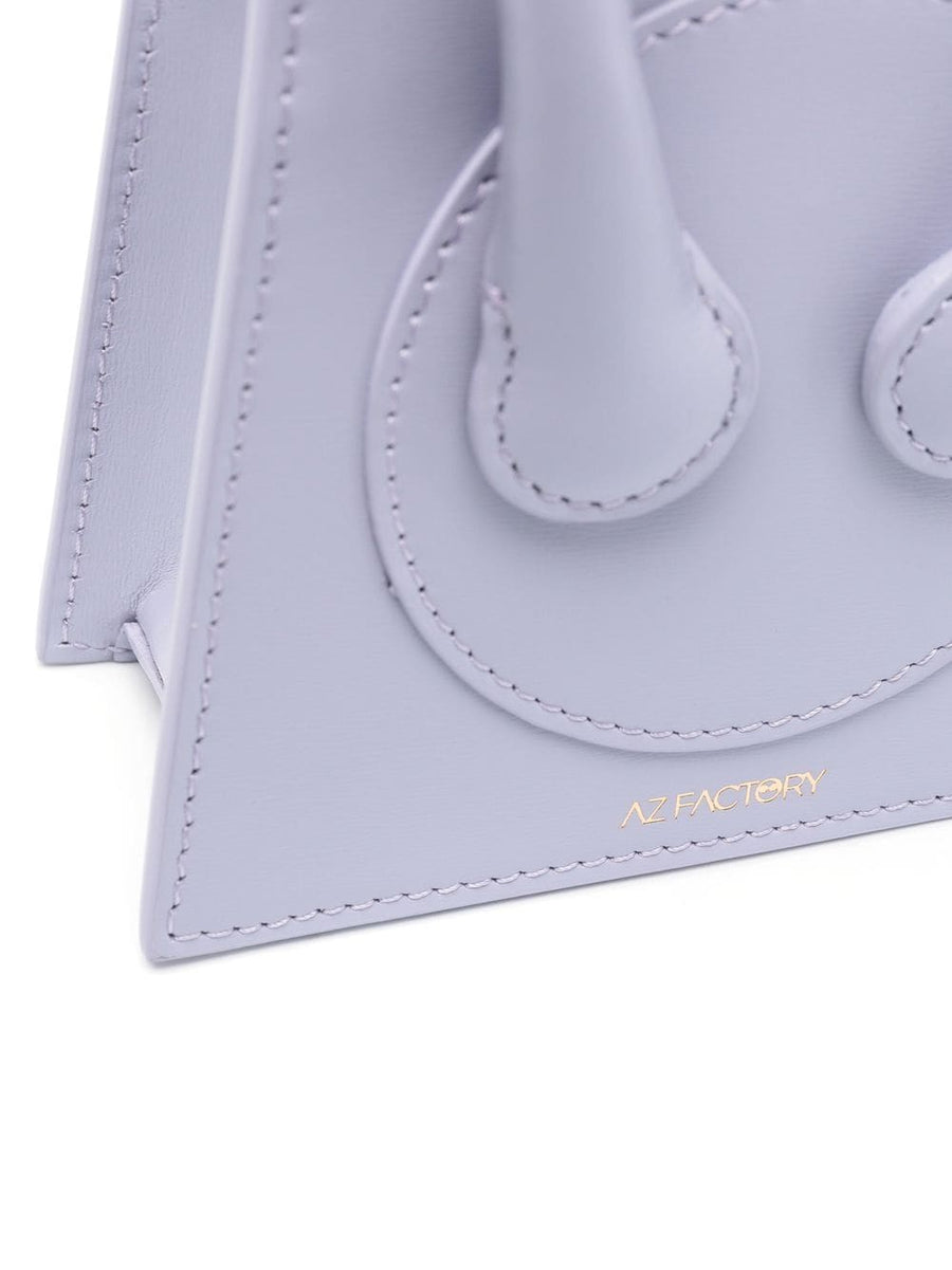 Az Factory By Ester Manas Cake Mini Tote Bag Lilac Calf Leather For Women With Detachable Strap And Circular Handles