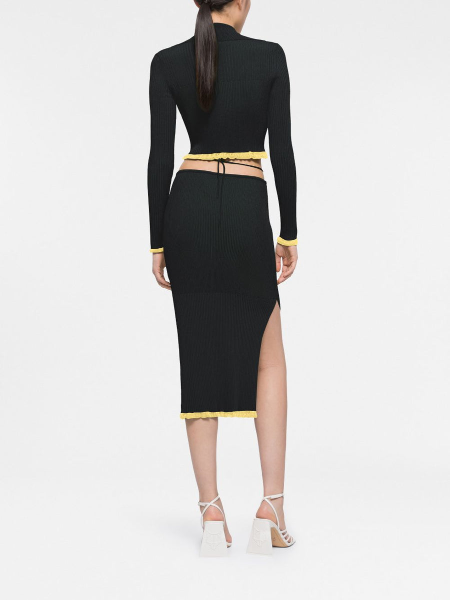 Az Factory By Ester Manas Cropped Ribbed Cardigan Top For Women Versatile Lounge To Luxe Knitwear