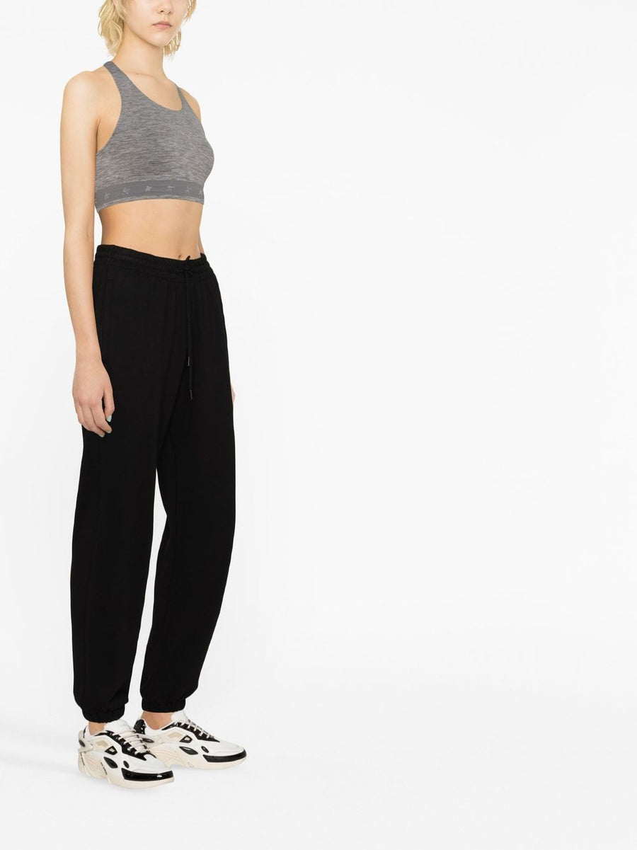 Golden Goose Racerback Top for Women Luxurious Cropped Grey Athleisure Tee With Signature Star Logo