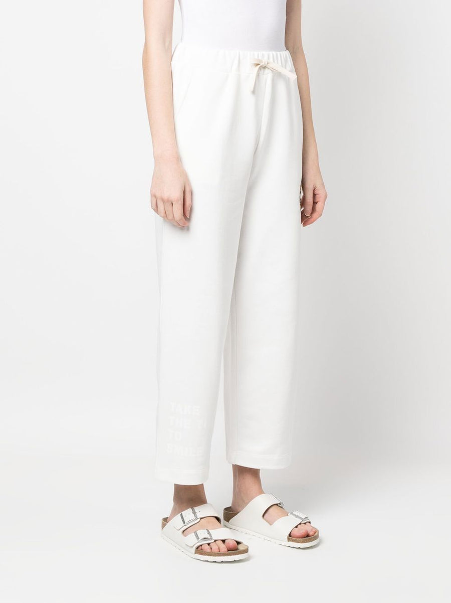 Joshua Sanders Smiley Logo Cotton Sweatpants For Women With Elastic Waistband And Graphic Print