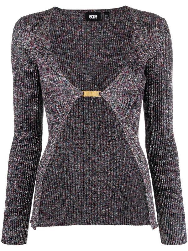 Gcds Logo lurex cardigan