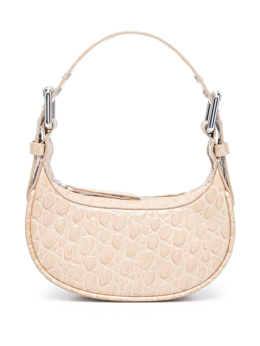 Crocodile Embossed Calf Leather Shoulder Bag By Far Mini Soho For Women Everyday Luxury