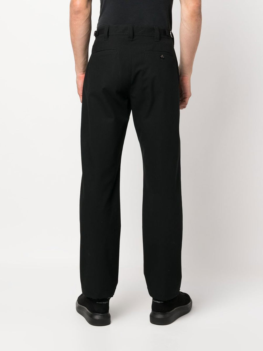 Alexander McQueen Drawstring Hem Cotton Trousers For Men - Organic Cotton, Adjustable Hem, Versatile Luxury