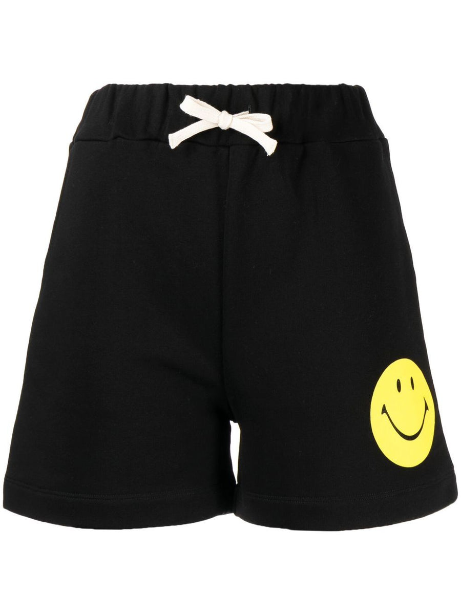 Joshua Sanders Smiley Logo Cotton Shorts Premium 100 Percent Cotton Unisex Casual Summer Wear