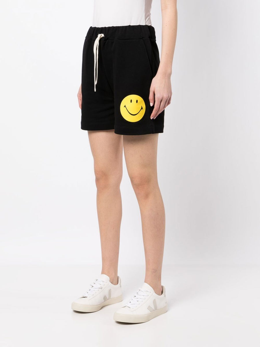 Joshua Sanders Smiley Logo Cotton Shorts Premium 100 Percent Cotton Unisex Casual Summer Wear
