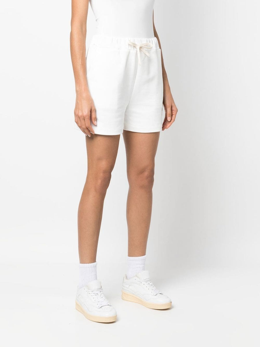 Joshua Sanders Smiley Logo Camouflage Print Cotton Shorts For Women Drawstring Above Knee Fit