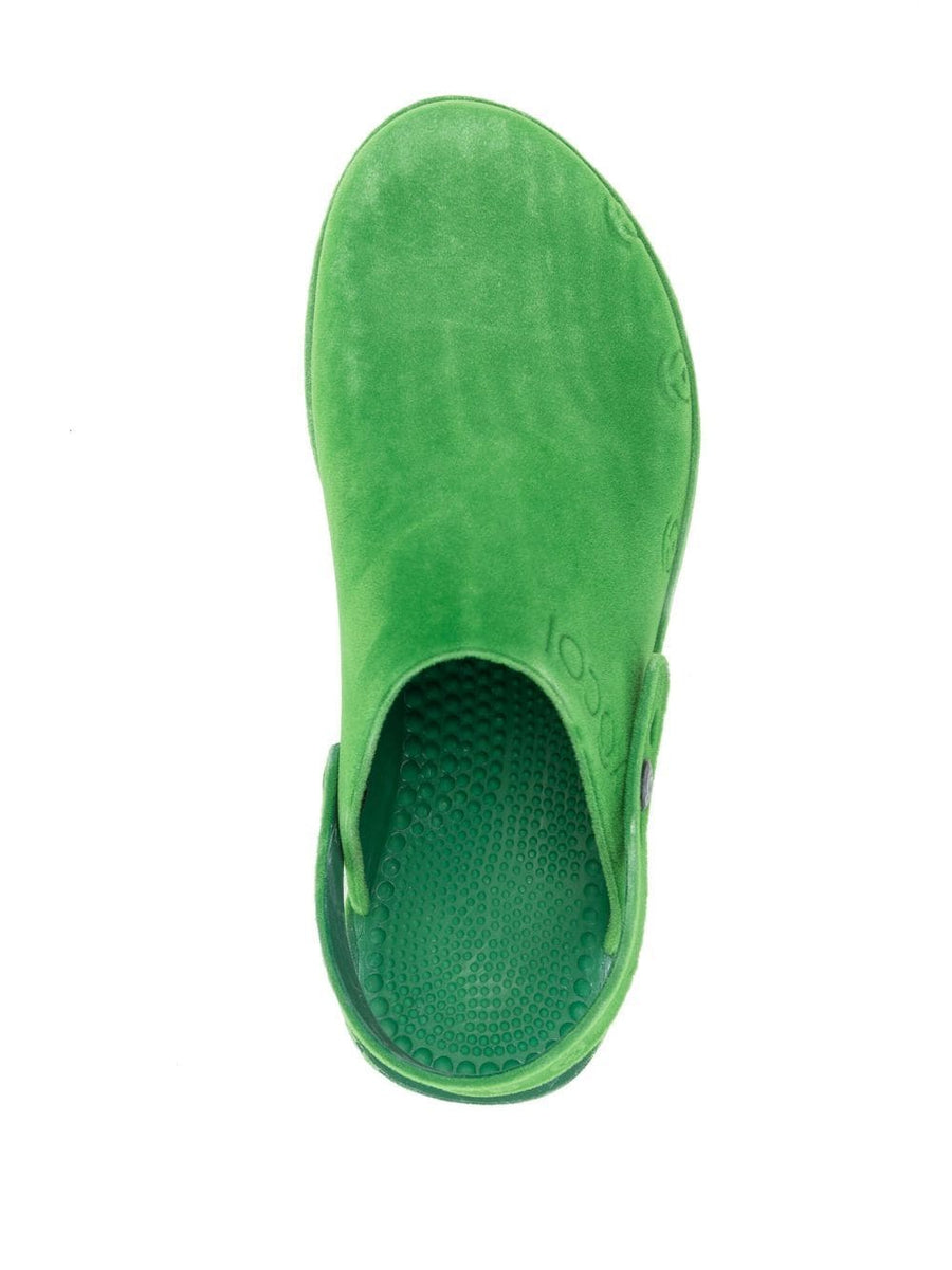 Xocoi Green Slingback Platform Mules For Women Bold Comfortable Platform Sandals