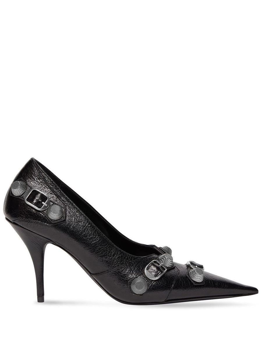 Balenciaga Cagole 90mm Pumps Black Lambskin For Women Quiet Luxury Designer Heels