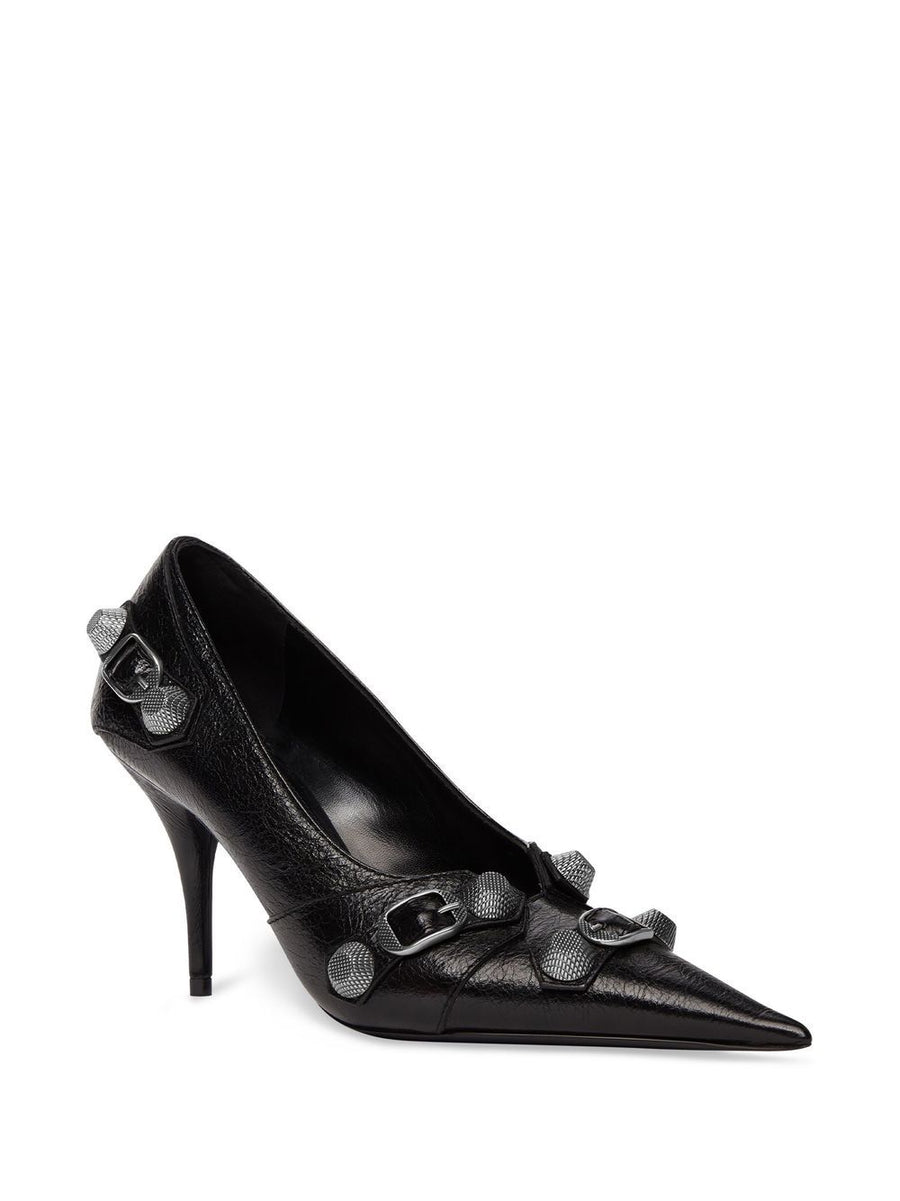 Balenciaga Cagole 90mm Pumps Black Lambskin For Women Quiet Luxury Designer Heels