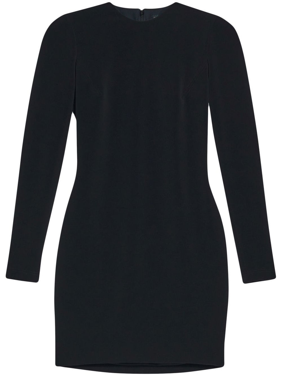 Balenciaga Black Mini Dress With Elasticized Silhouette For Women Day To Night Versatility