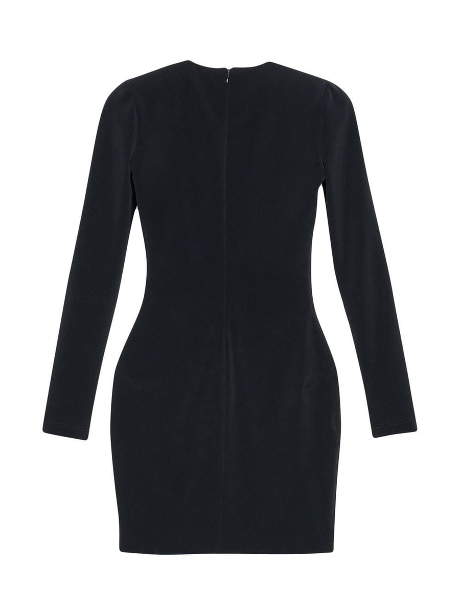 Balenciaga Black Mini Dress With Elasticized Silhouette For Women Day To Night Versatility