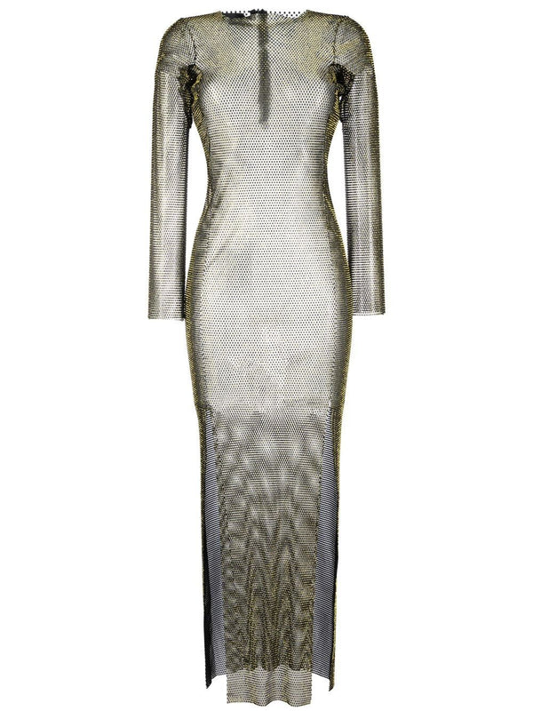 Santa Brand Rhinestones embellished long dress