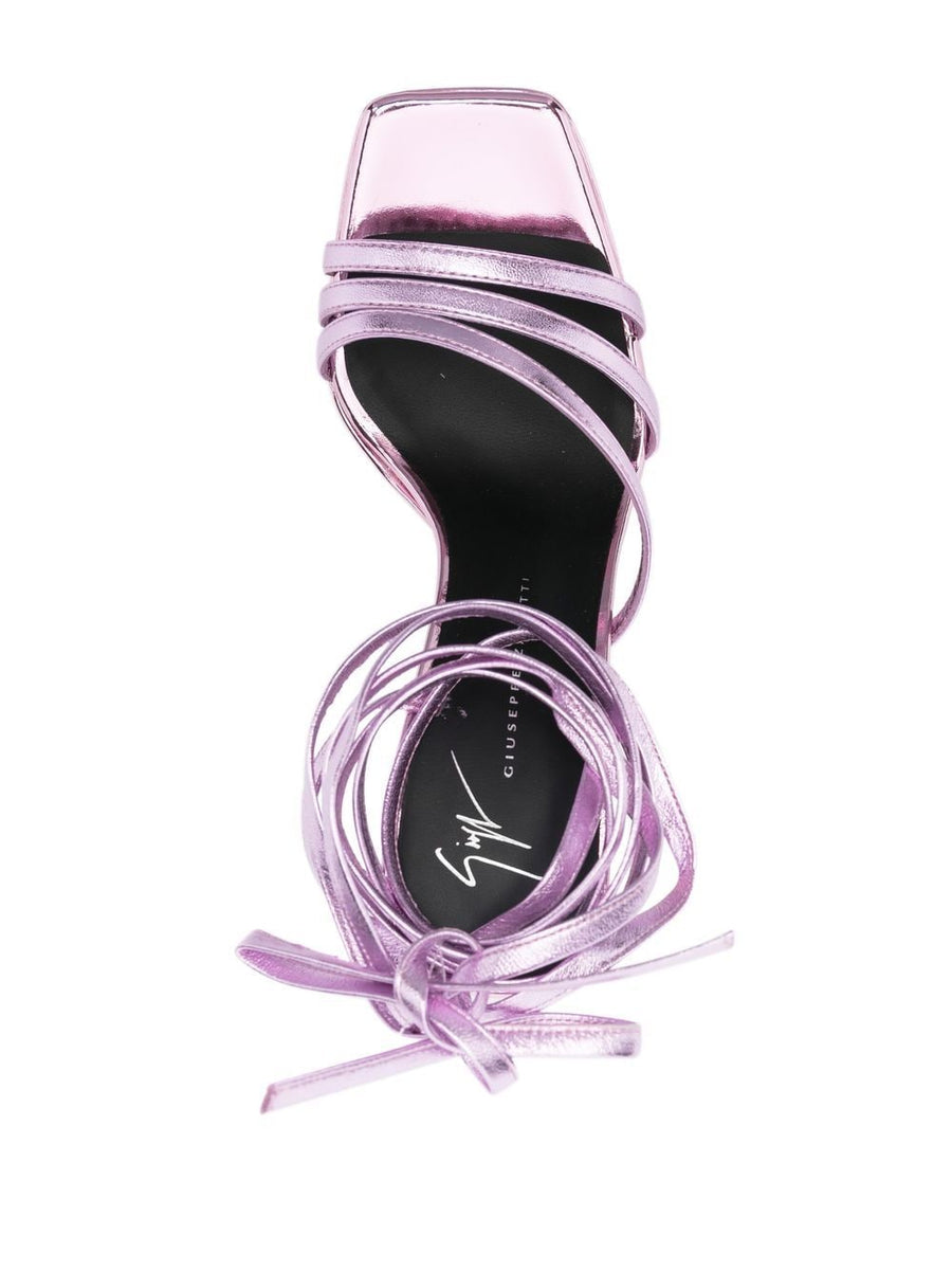 Giuseppe Zanotti Pink Metallic Platform Sandals 125mm Heel For Statement Worthy Women