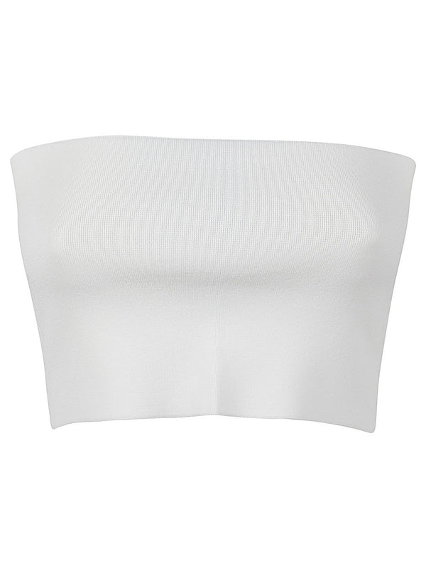 Liviana Conti Viscose Bandeau Top White Lightweight Versatile Summer Essential For Women