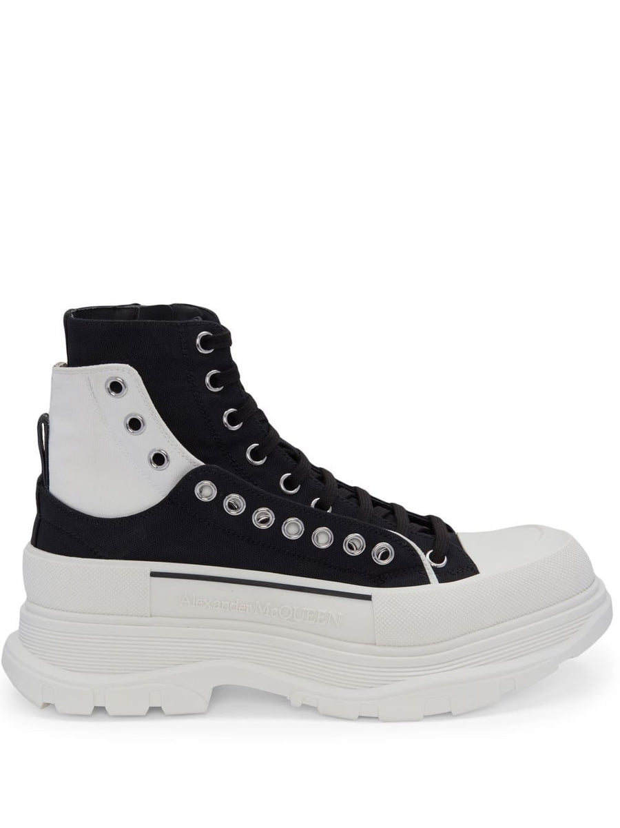 Alexander McQueen Tread Slick Lace Up Boots For Men Luxury Urban Edge Bold Statement
