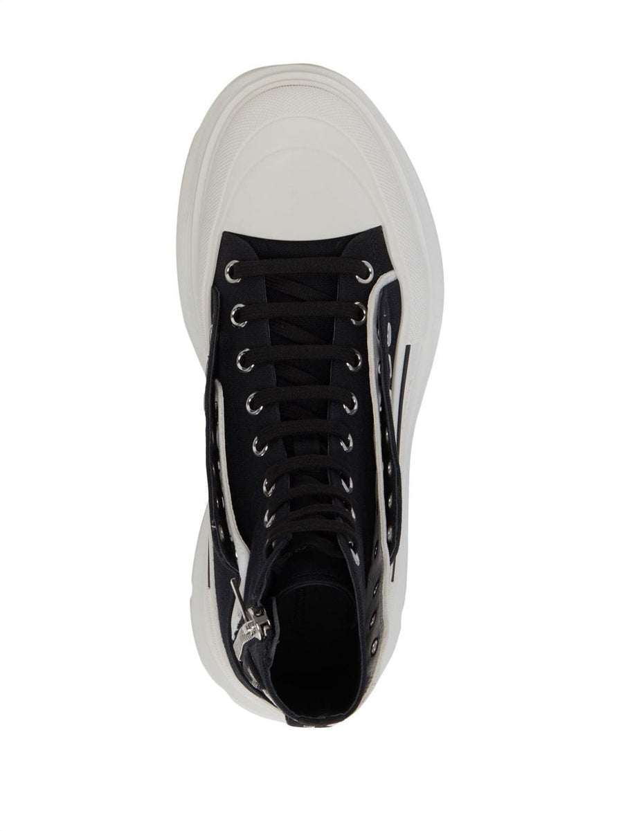 Alexander McQueen Tread Slick Lace Up Boots For Men Luxury Urban Edge Bold Statement